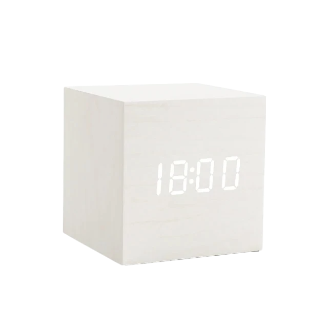 Wooden clock White VibeSpace