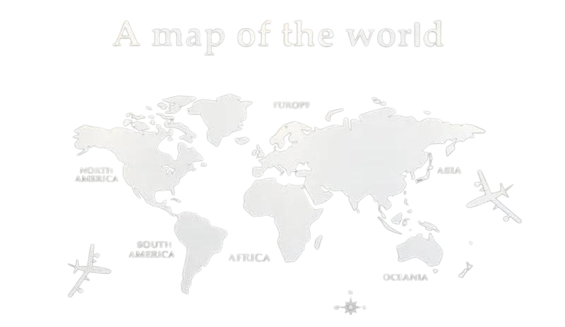 Modern world map White VibeSpace