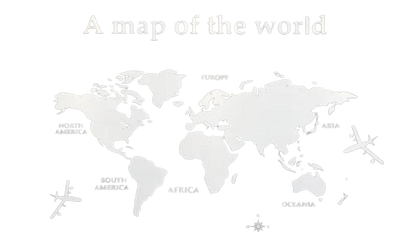 Modern world map White VibeSpace
